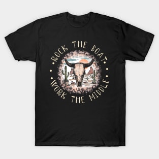 Rock The Boat. Work The Middle Cactus Leopard Bull T-Shirt